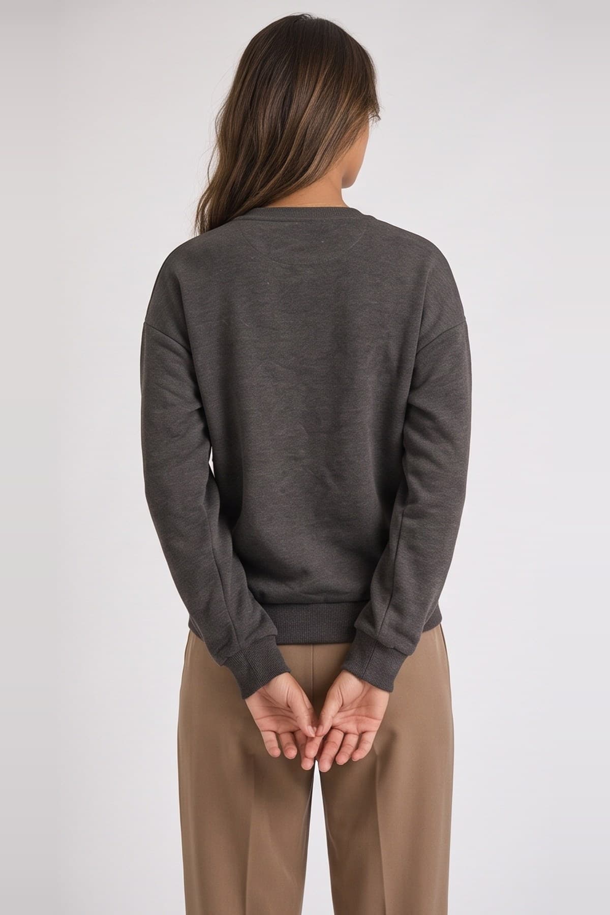 Baskılı Sweatshirt Antrasit — görsel 3