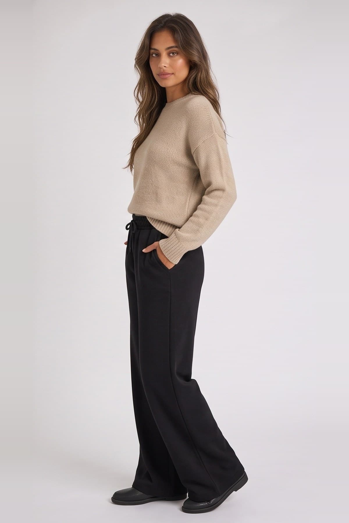 Düğme Detaylı Pantolon Siyah — görsel 3